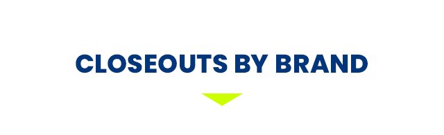 Closeouts by brand