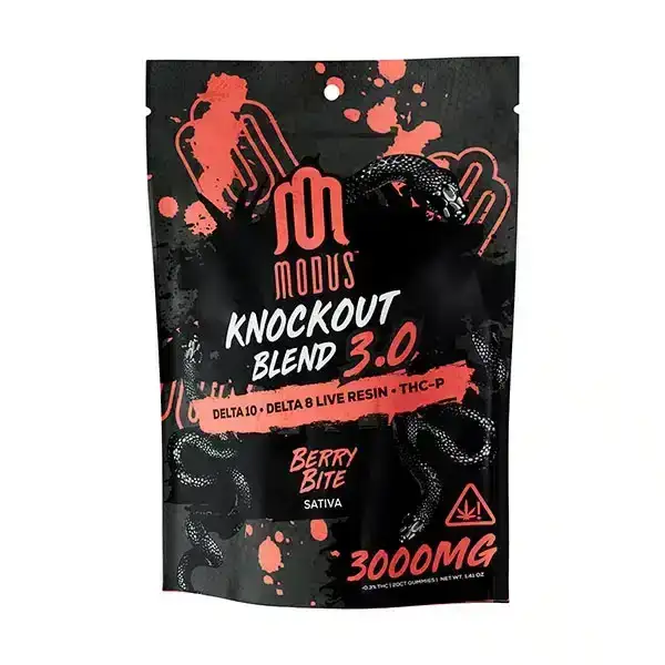 Image of Modus Knockout Blend 3.0 Gummies 3000mg (20pcs) - Berry Bite