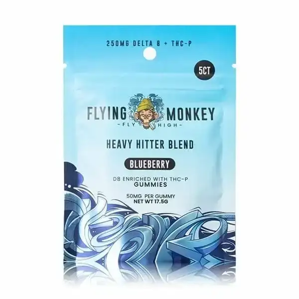 Image of Flying Monkey Heavy Hitter Blend 50mg D8 + THCP Gummies (5pcs) - Rainbow Candy