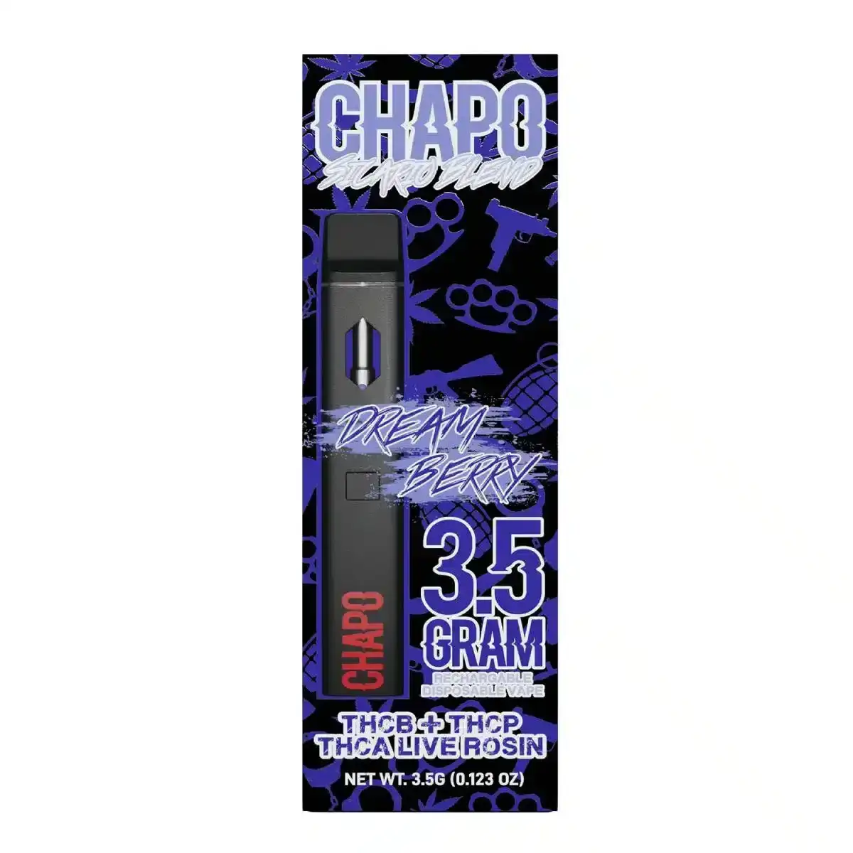 Image of Chapo Sicario Blend Disposable Vape Pens 3.5g - Dream Berry