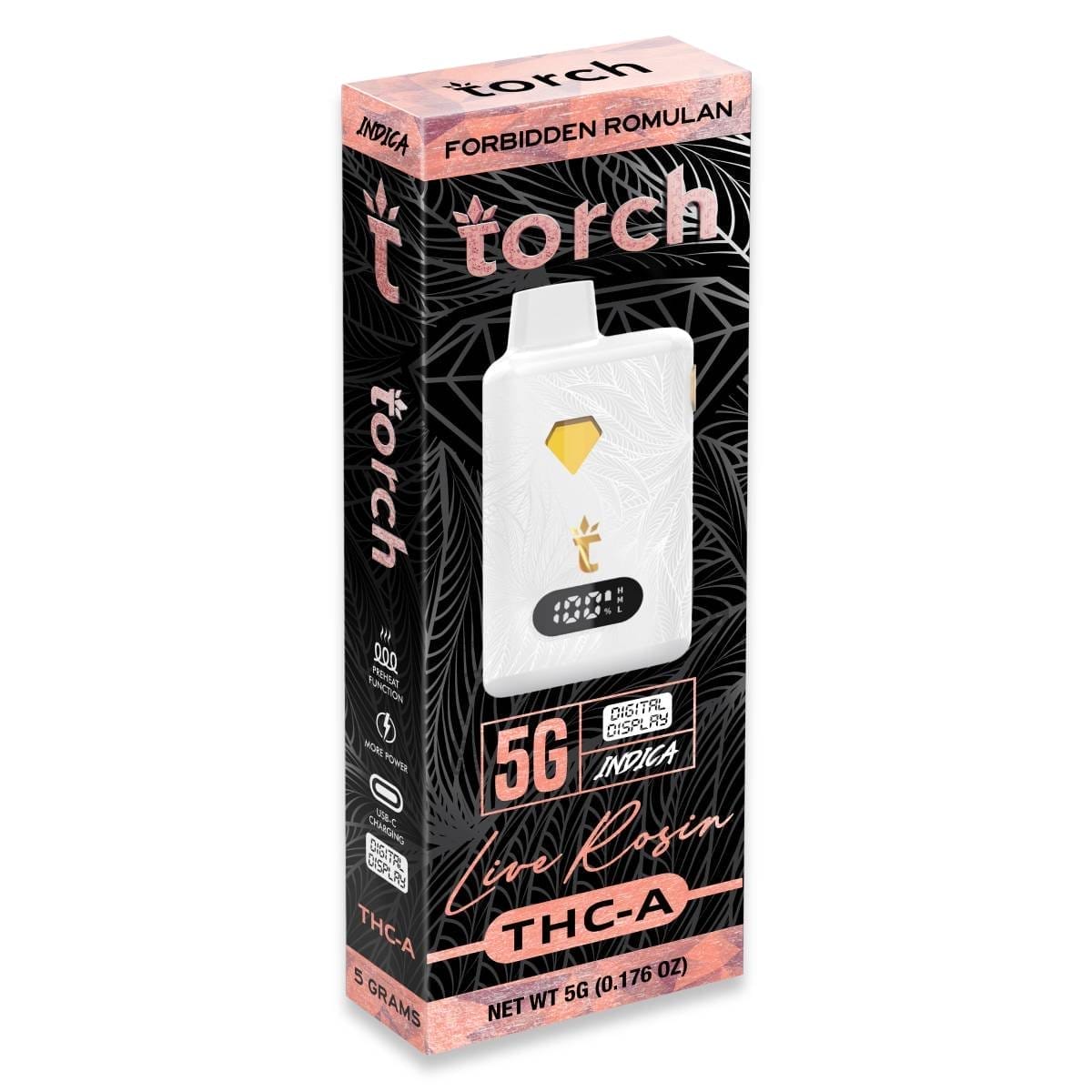 Image of Torch THCA Live Rosin Disposable Vape 5g - Forbidden Romulan