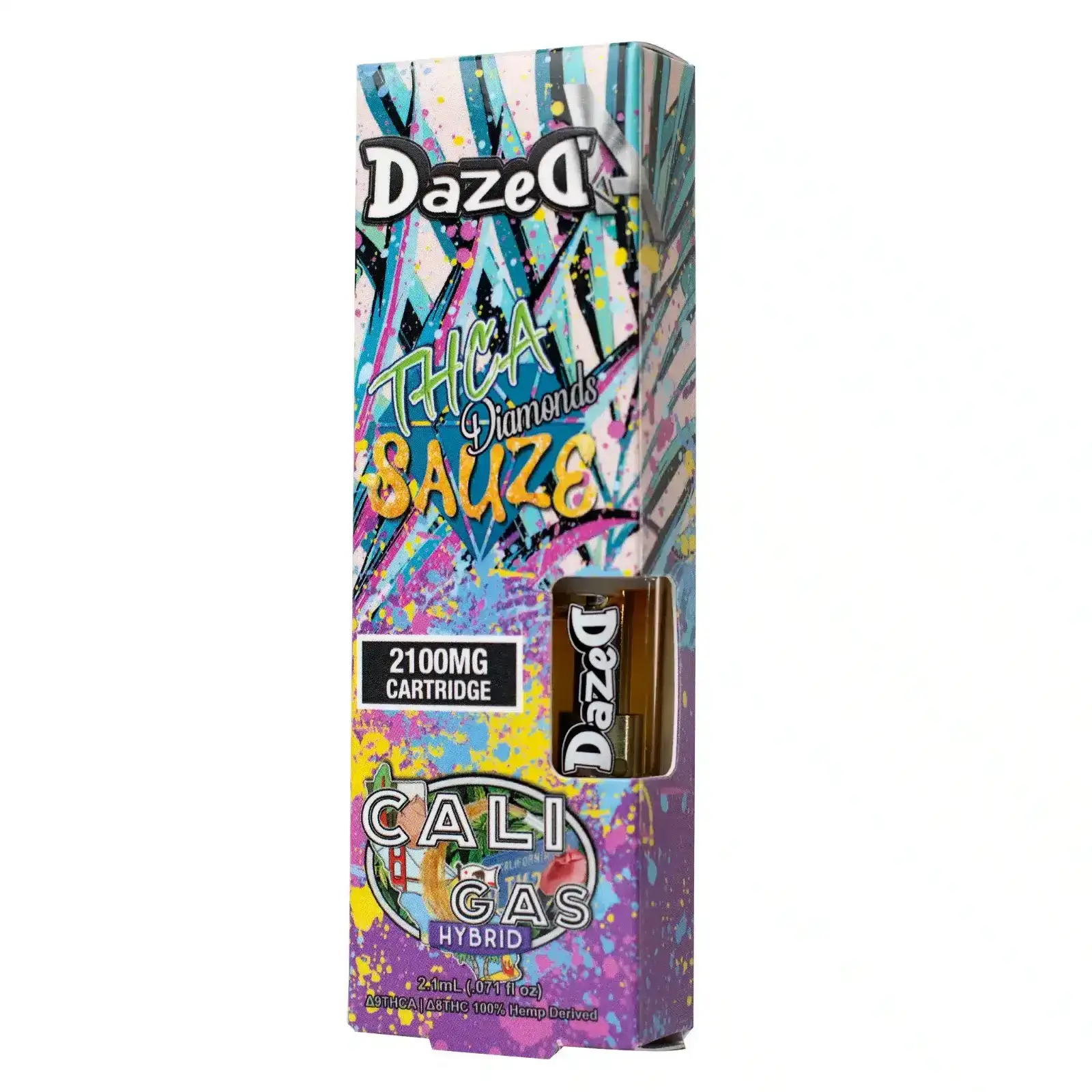 Image of DazedA THCA Diamonds Sauze Vape Cartridge Cali Gas 2.1g