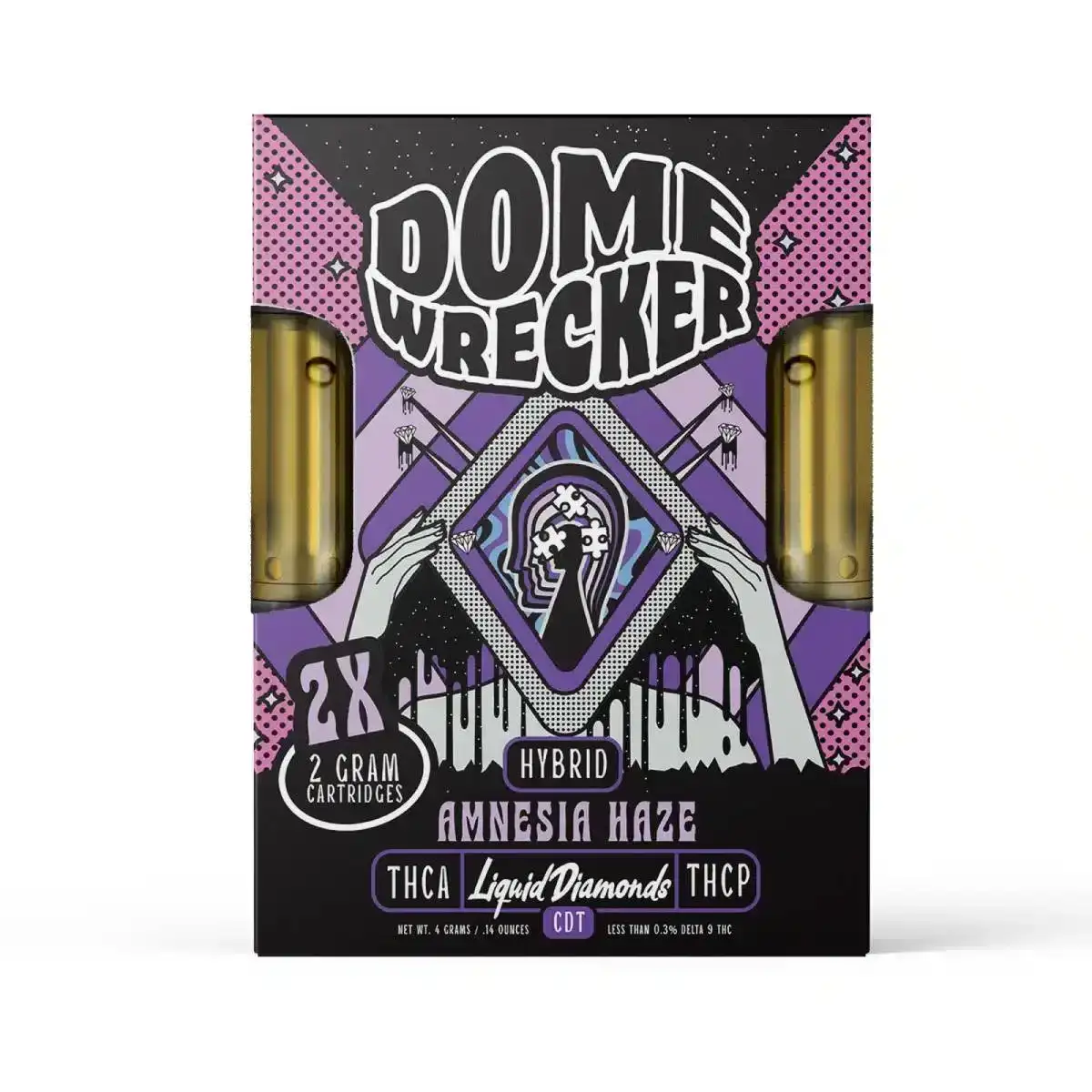 Image of Domewrecker Iced THCA Cartridges 4g - Amnesia Haze