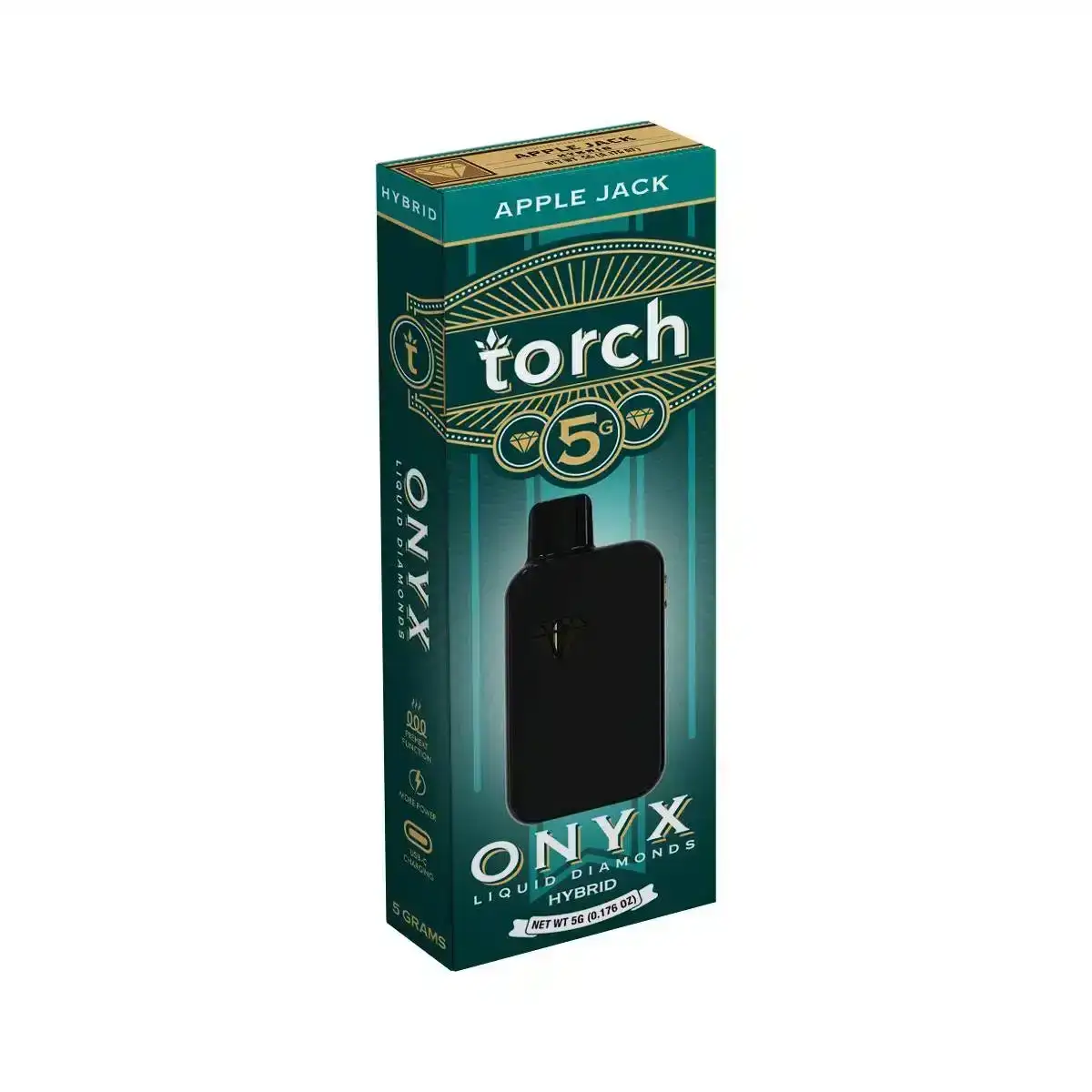 Image of Torch Onyx Liquid Diamonds Disposable Vape | 5g - Apple Jack