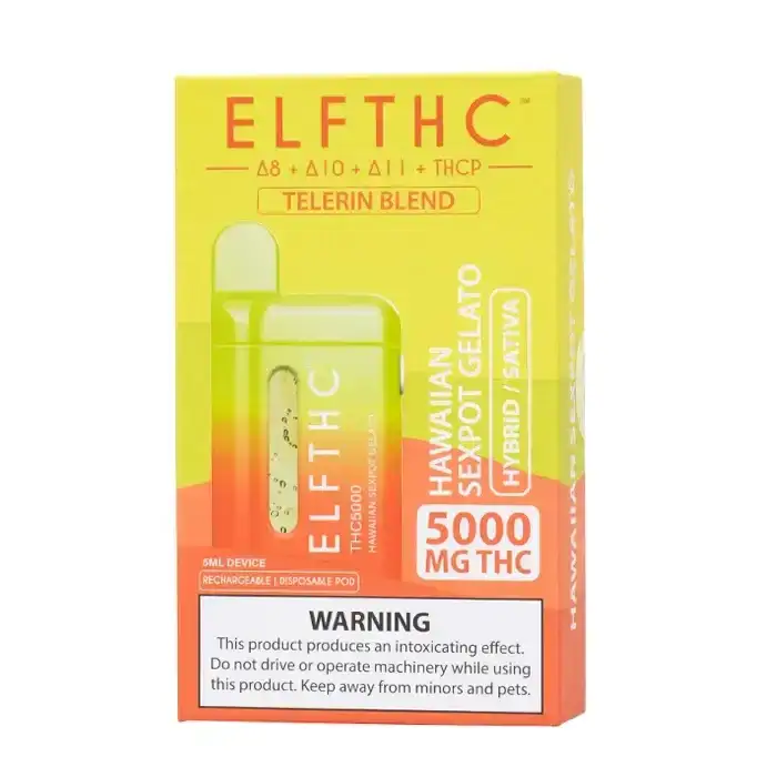 Image of ELF THC Telerin Blend Disposable Vape 5g - Hawaiian Sexpot Gelato