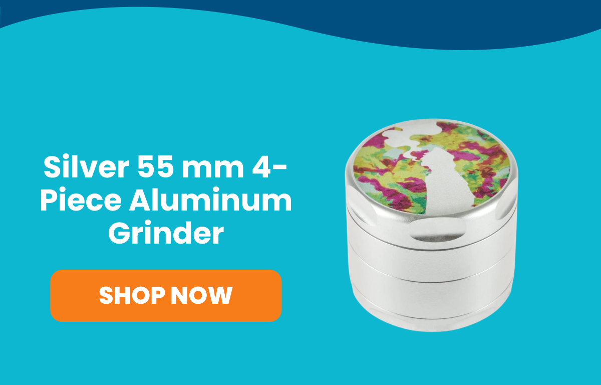 Silver 55 mm 4-Piece Aluminum Grinder