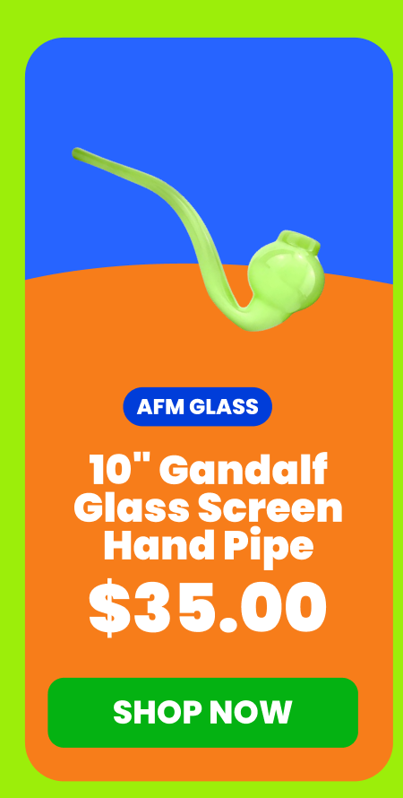 10" Gandalf Glass Screen Hand Pipe