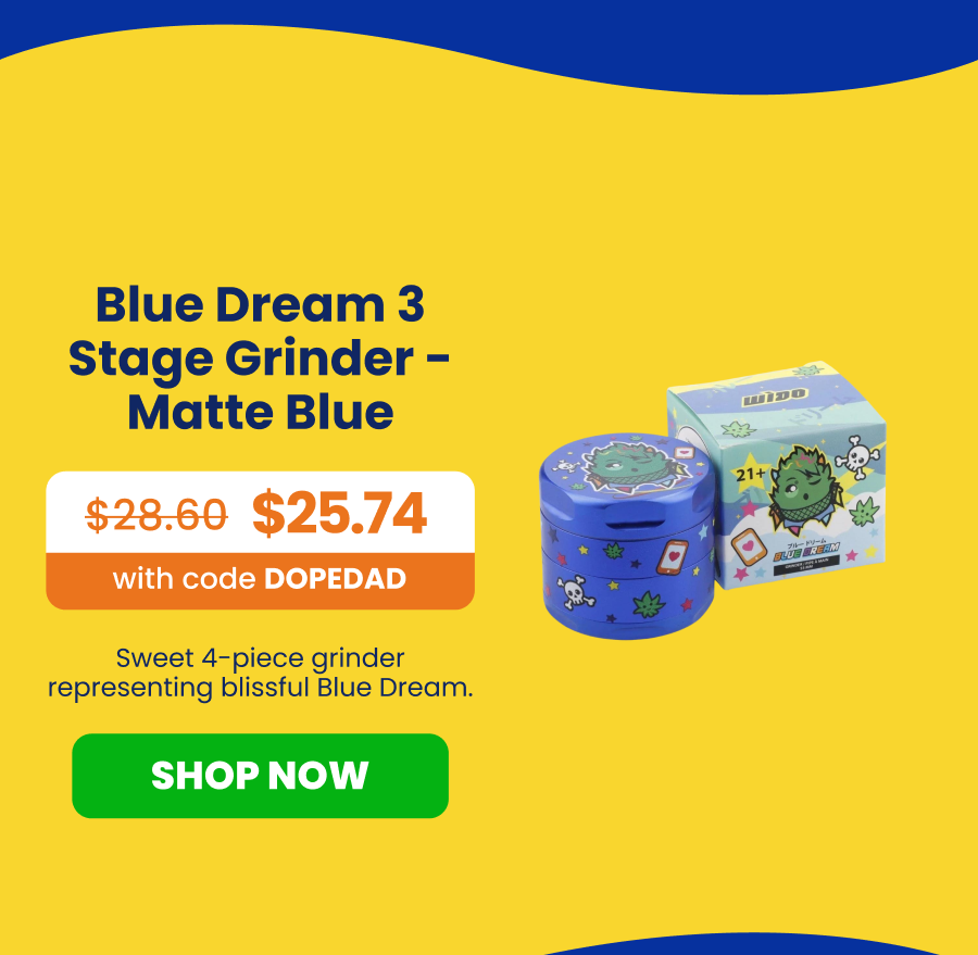 Blue Dream 3 Stage Grinder - Matte Blue