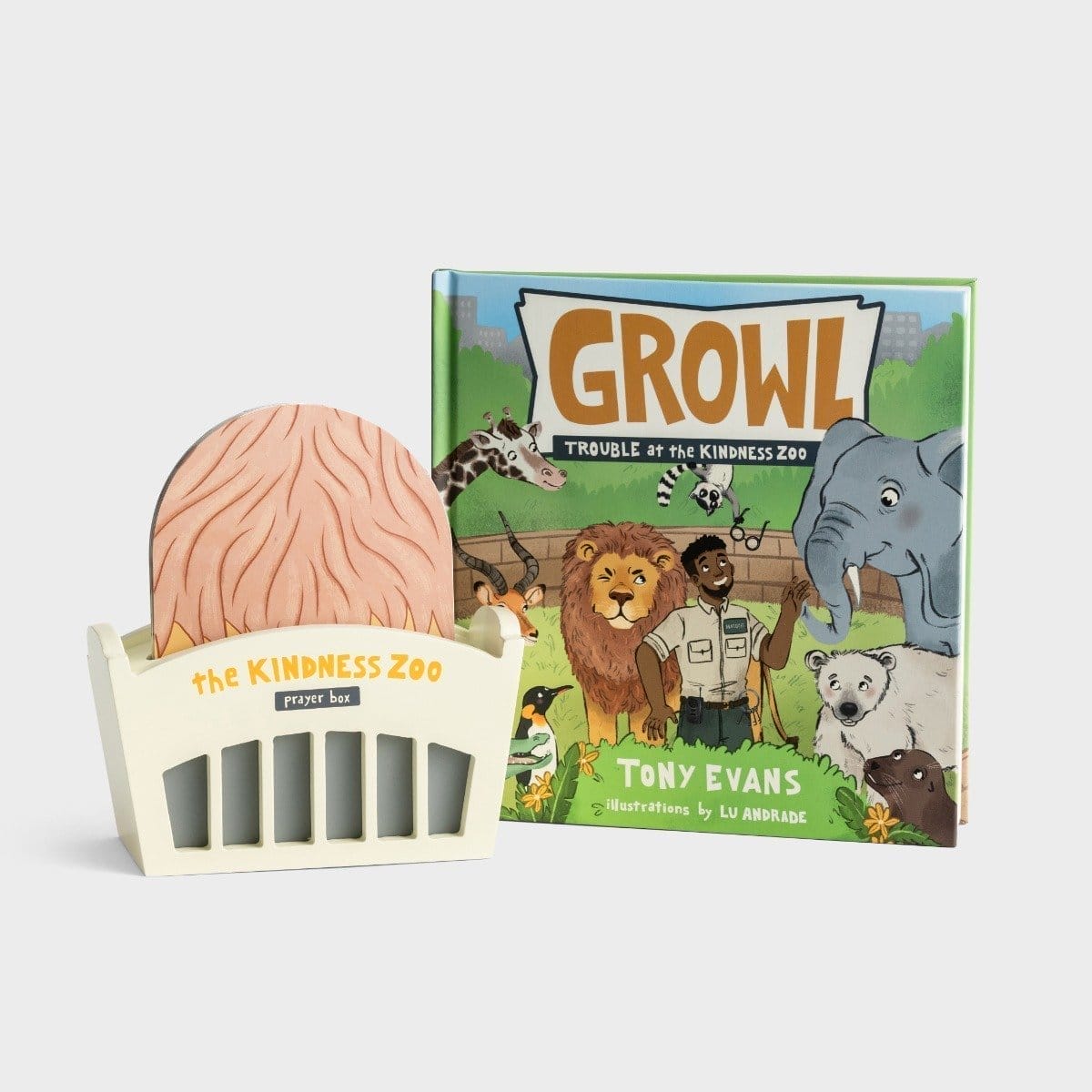 Tony Evans - Growl book + Kindness Zoo Prayer Box - Gift Set