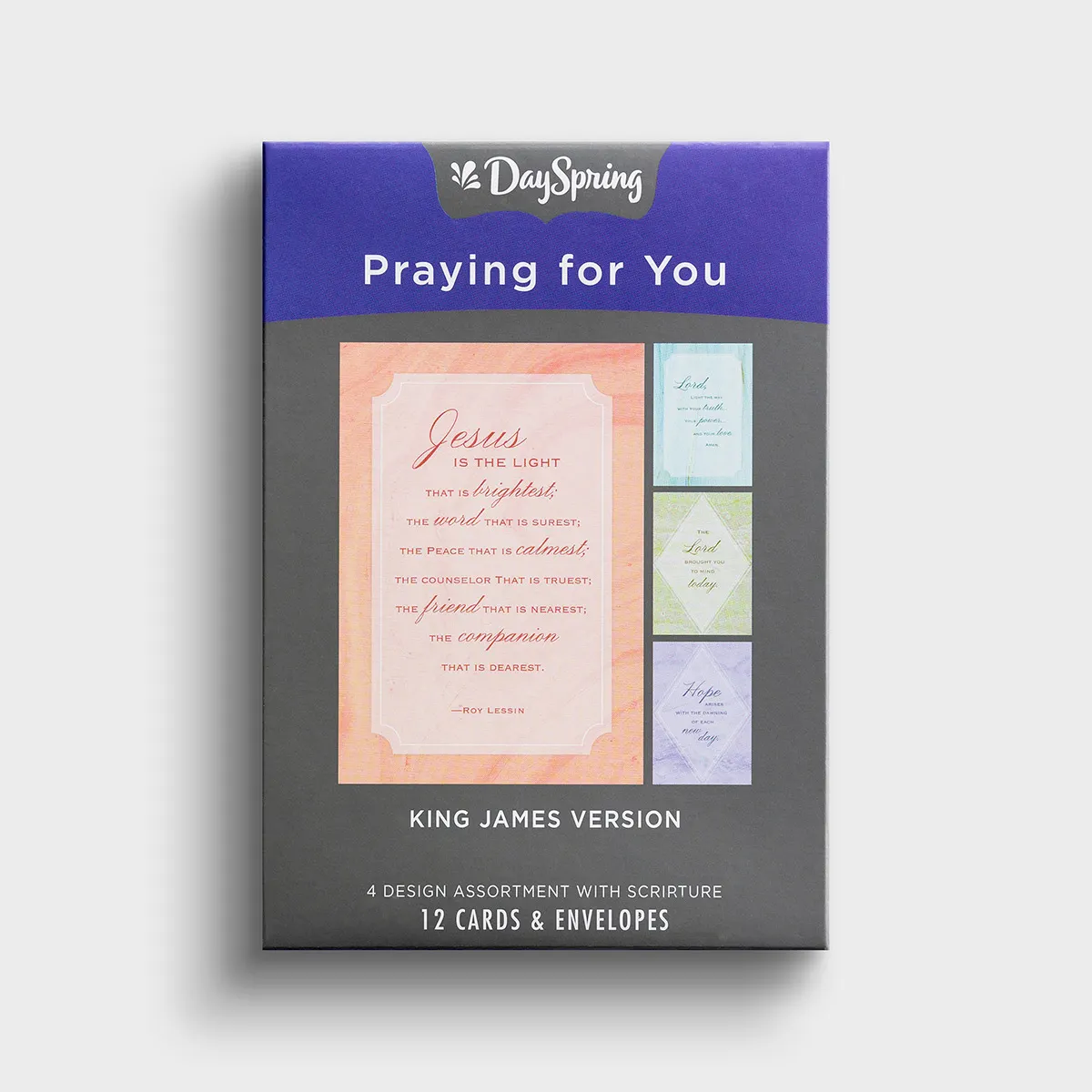 Praying for You - Jesus Is The Light - 12 Boxed Cards, KJV