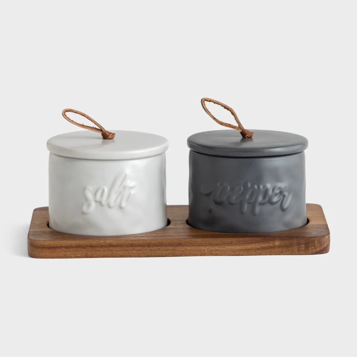 Mary & Martha - Simply Elegant Salt & Pepper Sprinklers + Tray