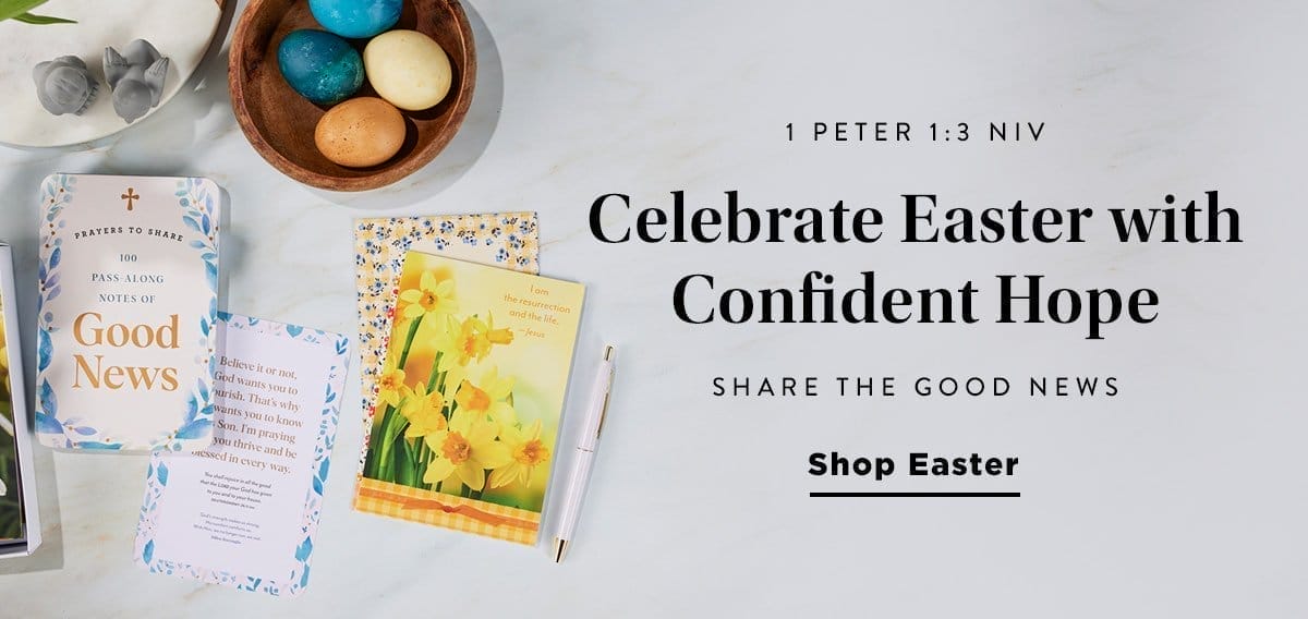 1 Peter 1:3 NIV Share the Good News Celebrate Easter with Confident Hope\xa0 Shop Easter