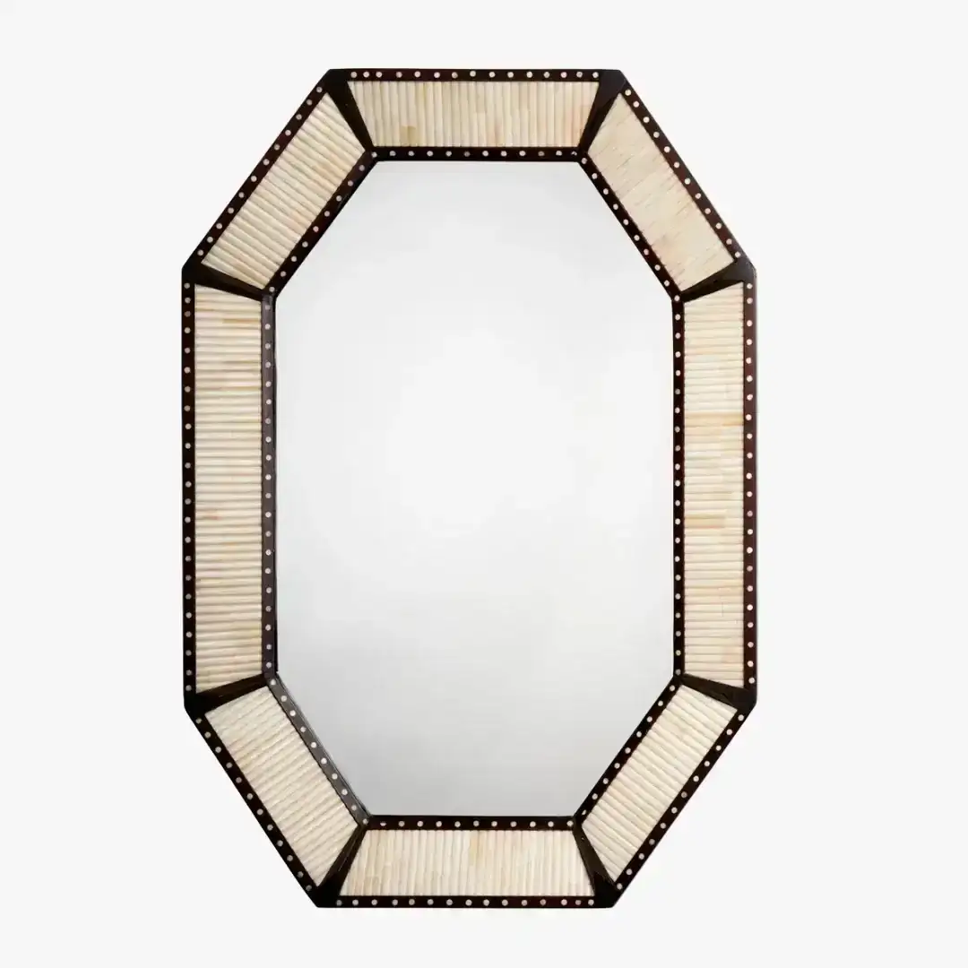 Image of Camden Carved Bone Mirror