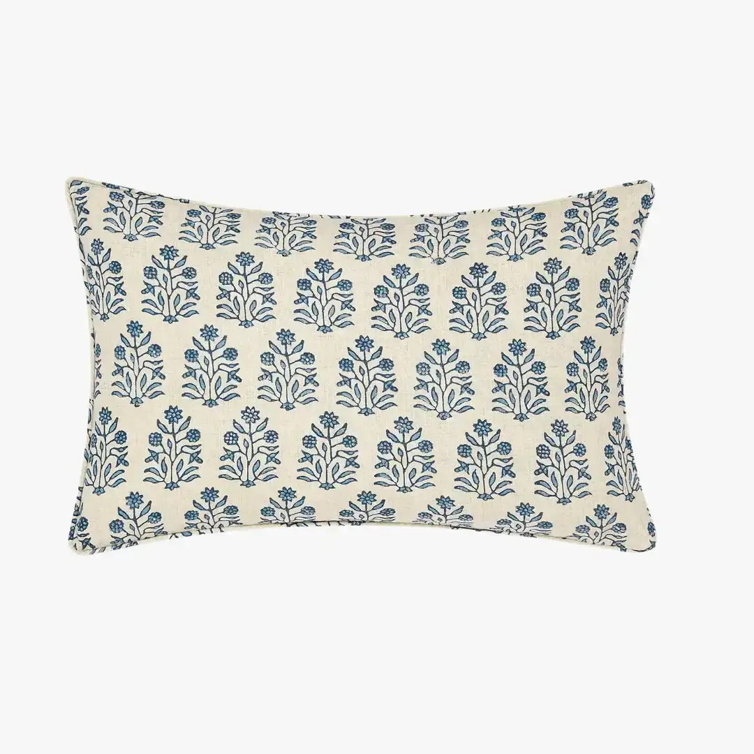 Image of Amer Azure Lumbar Pillow Cover