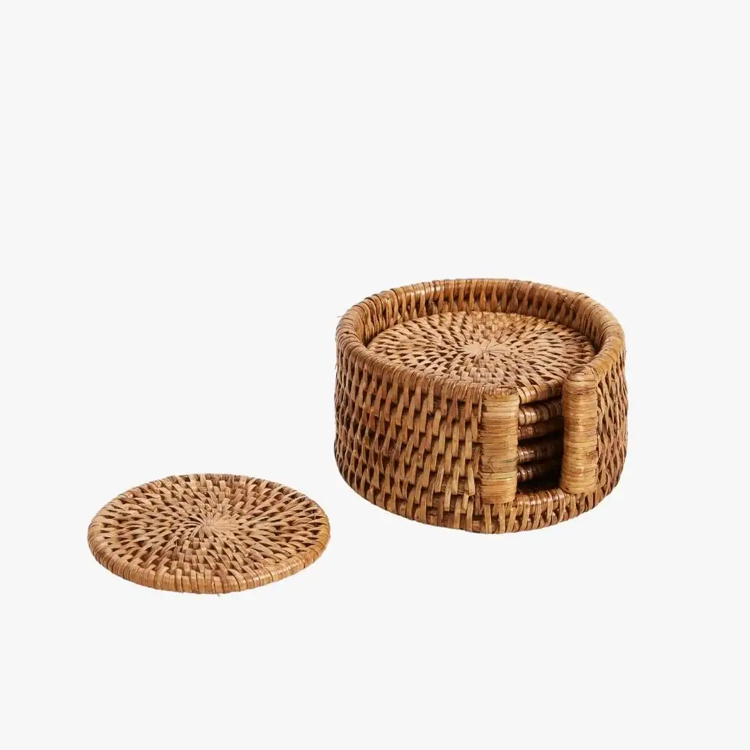 Image of Rattan Coaster Set