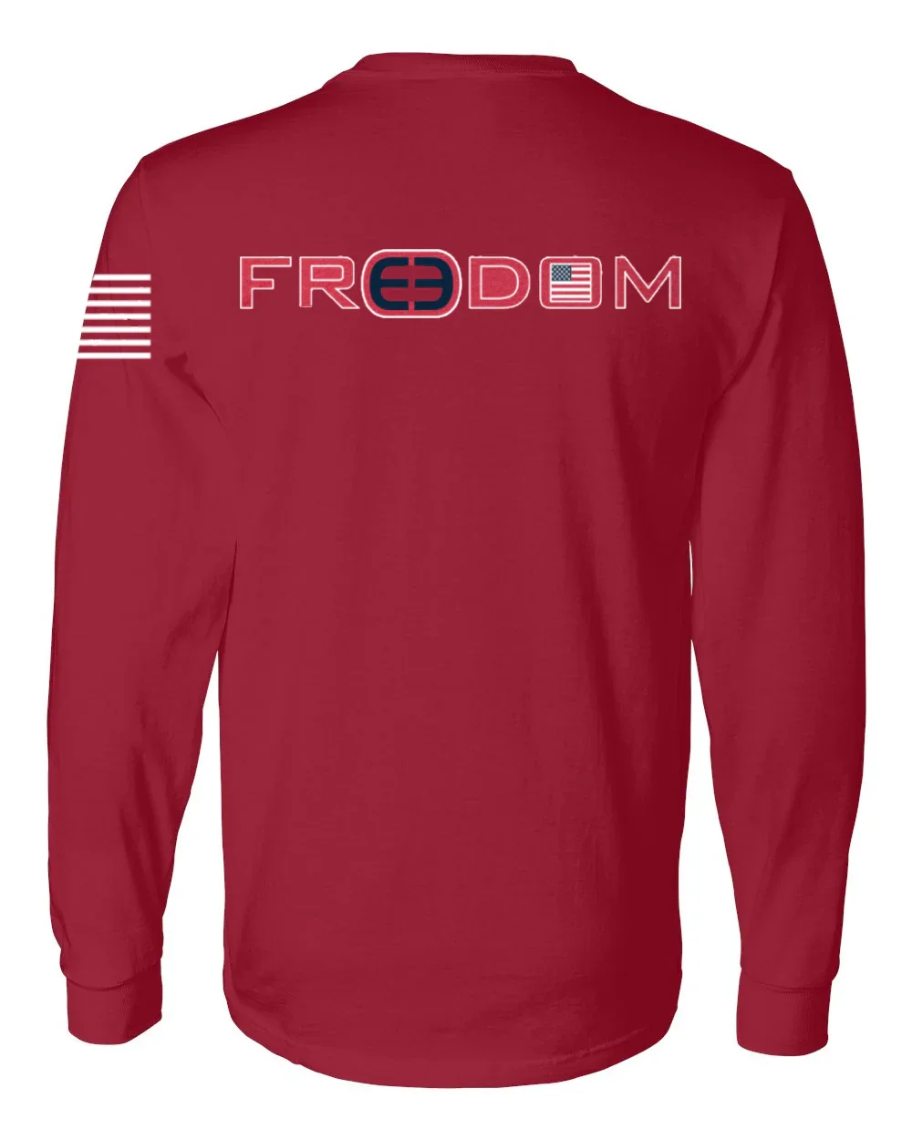 Freedom Cotton Long Sleeve Tee - Red