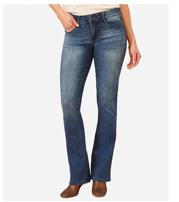 Blue Denim "Ab"solution® Itty Bitty Bootcut Jeans