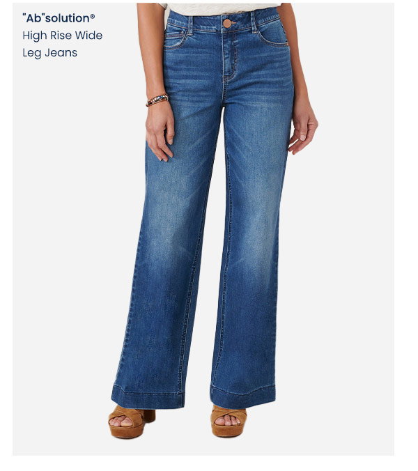 "Ab"solution® High Rise Wide Leg Jeans