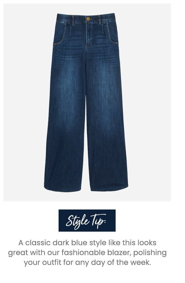 "Ab"solution® Skyrise Wide Leg Tulip Hem Jeans