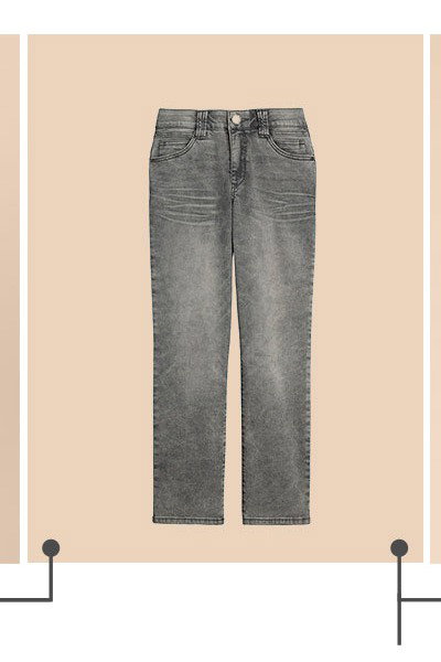 "Ab"solution Mid-Rise Cropped Ankle Straight Leg Jeans