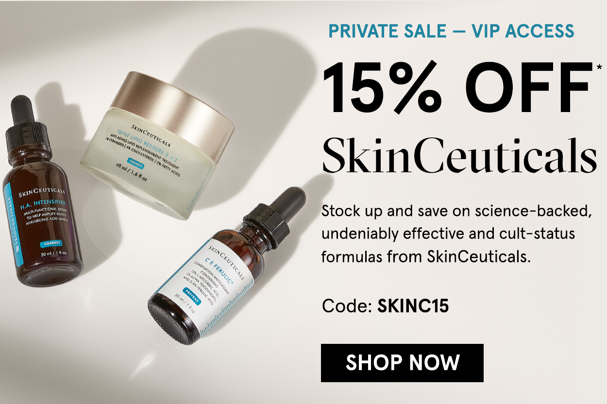 15 off SkinCeuticals with code SKINC15