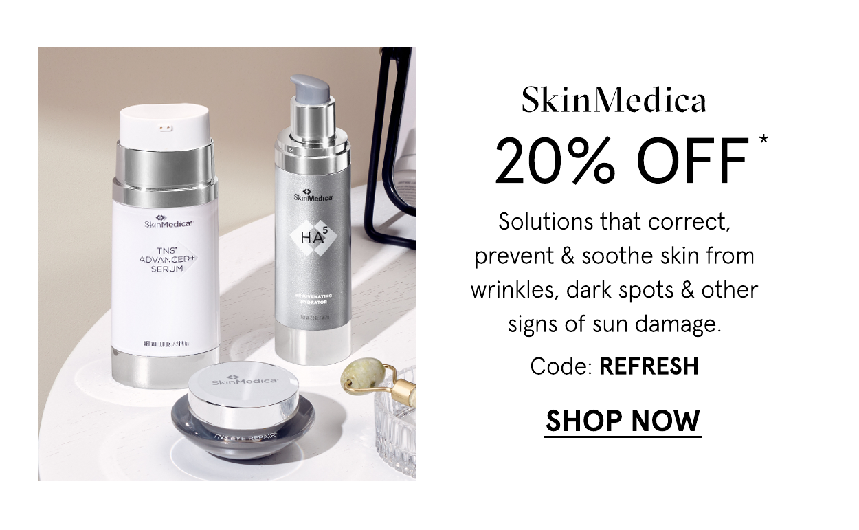 SkinMedica 20 off with code: REFRESH