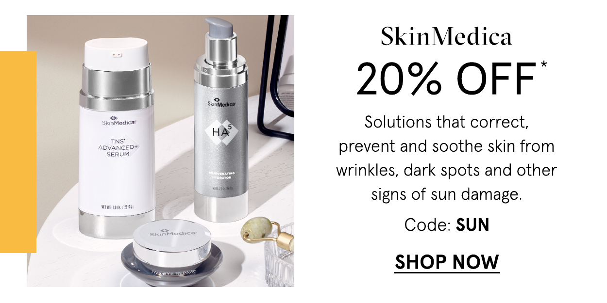 20% Off SkinMedica Coed: SUN