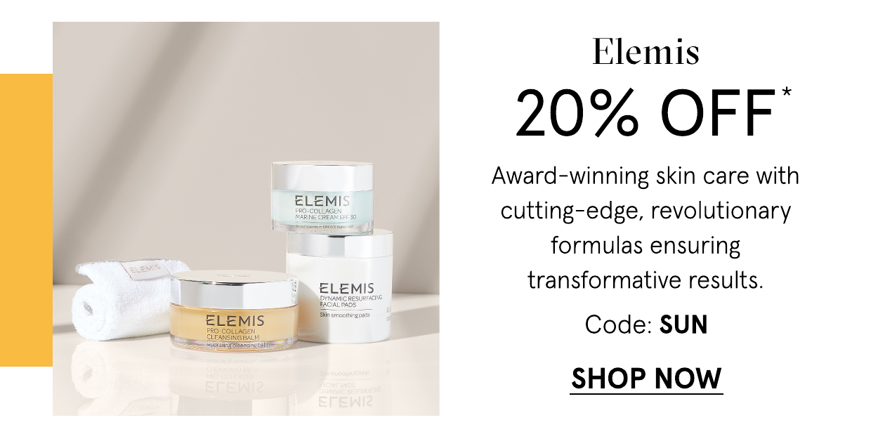 Elemis 20 off with code: SUN