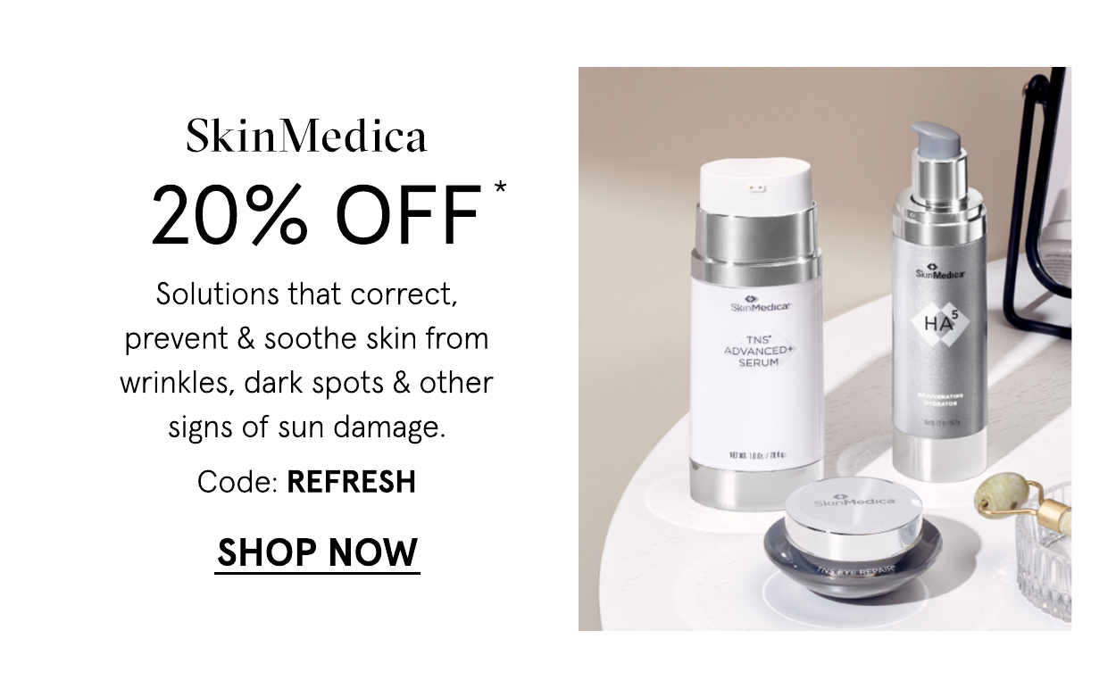 SkinMedica 20 off with code: REFRESH