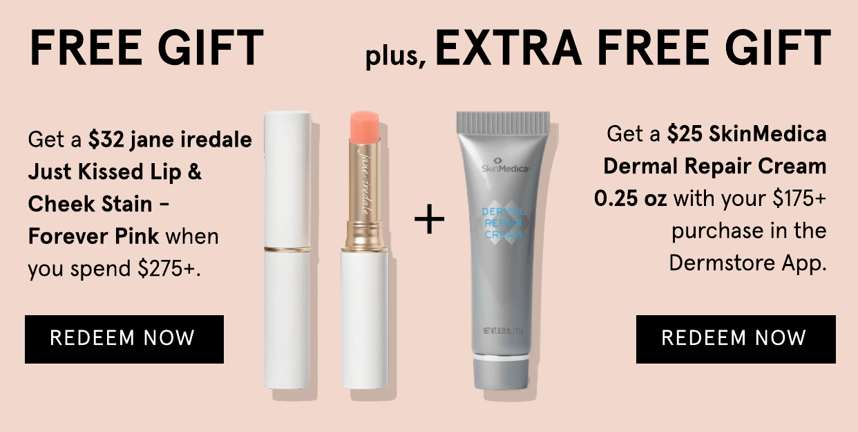 2 FREE gifts with your purchase in the Dermstore App