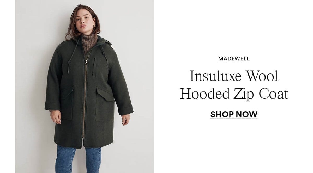Insuluxe Wool Hooded Zip Coat