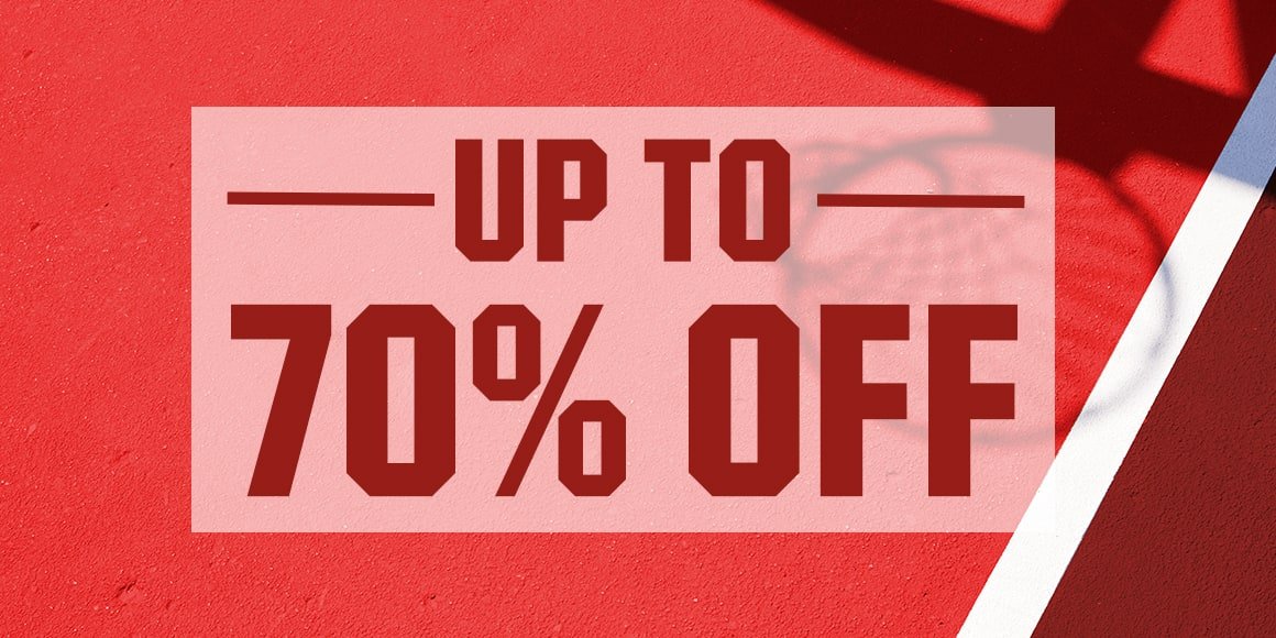 Up to 70% off.