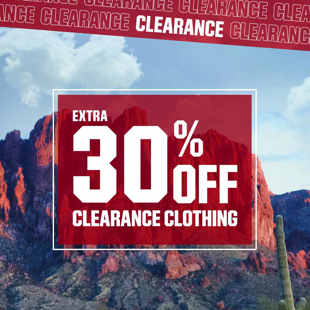 \xa0Extra 30% off clearance clothing.