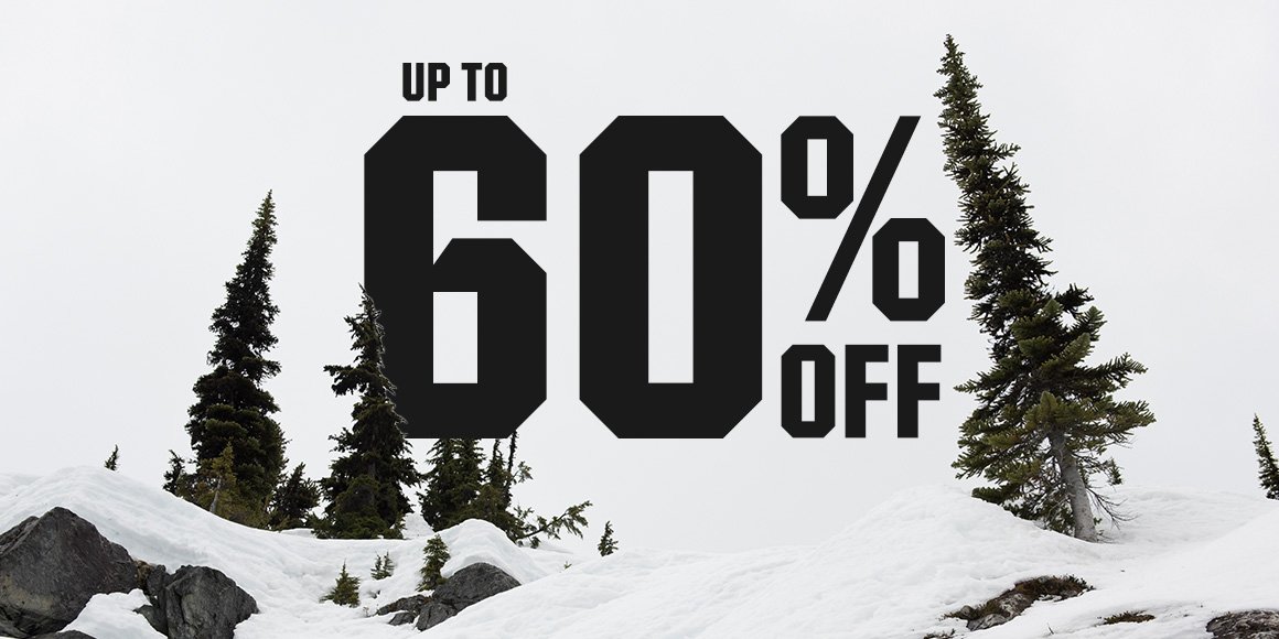 Up to 60% off.