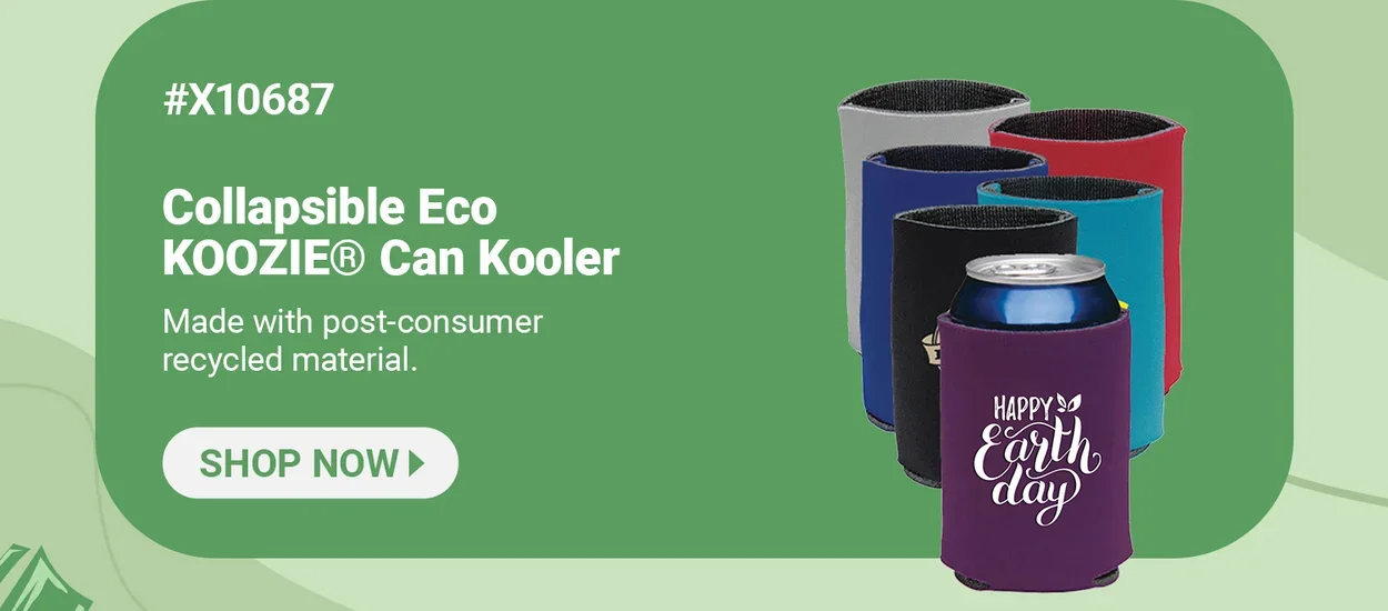 X10687 | Collapsible Eco KOOZIE Can Kooler | Made with post-consumer eco materials. | Show Now