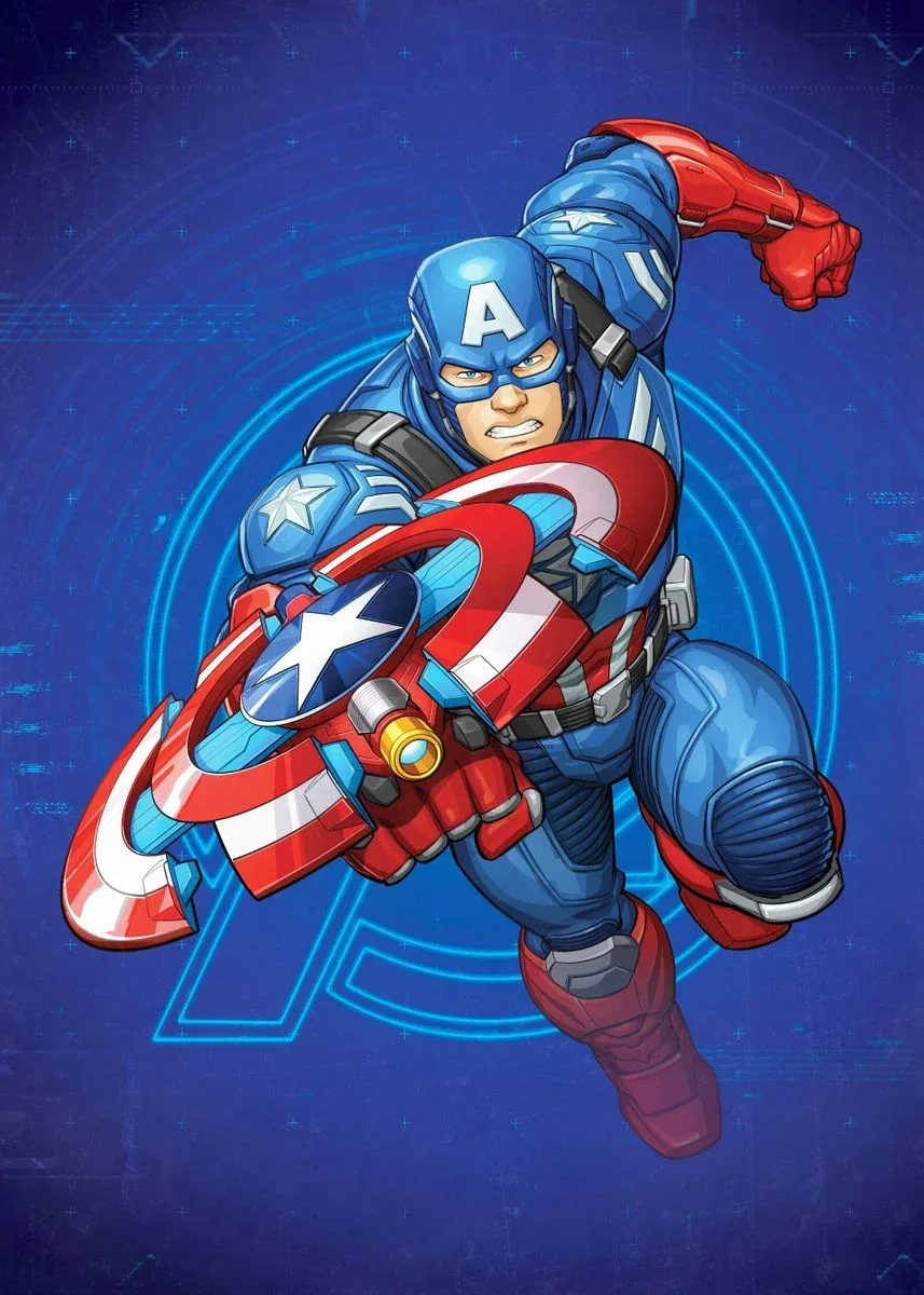 Cap America Action Pose