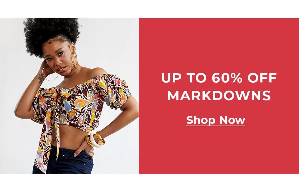 Up To 60% Off Markdowns