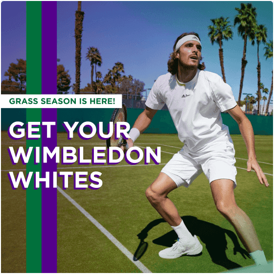 Wimbledon White Racquets, Shoes, Bags, Apparel and More!