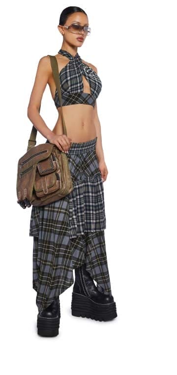 plaid skirt