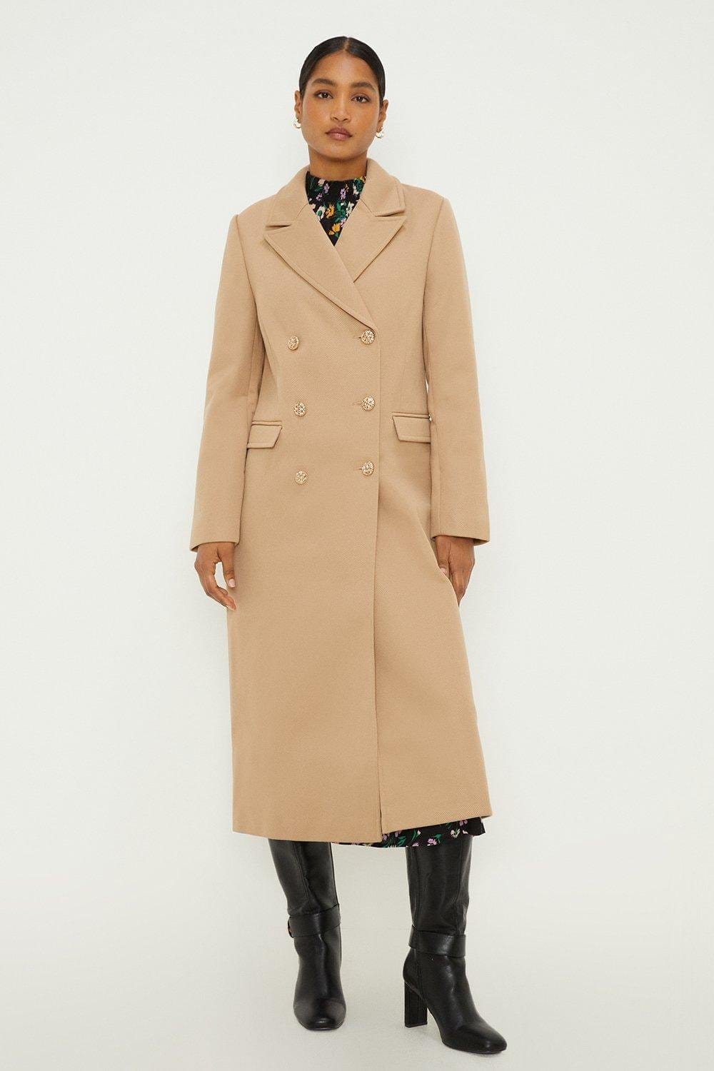 Military Double Breasted Maxi Coat