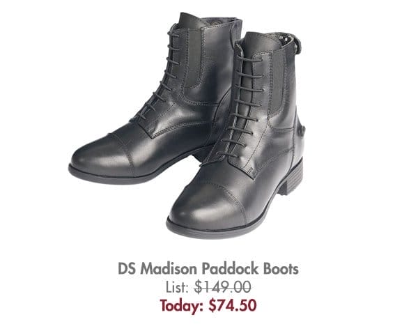 DS Ladies’ Madison Paddock Boots - \\$74.50