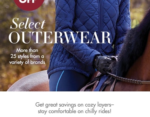 Get great savings on cozy layers- stay comfortable on chilly rides!