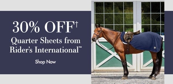 30% Off Quarter Sheets from Rider's International