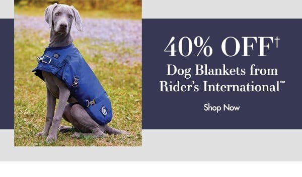 40% Off Dog Blankets from Rider's International