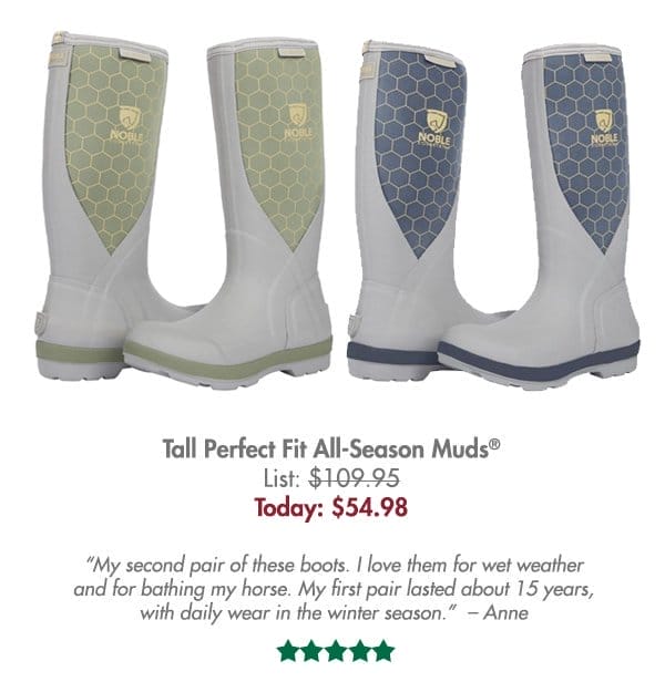 Noble Equestrian™ Ladies’ Tall Perfect Fit All-Season Muds® - \\$54.98