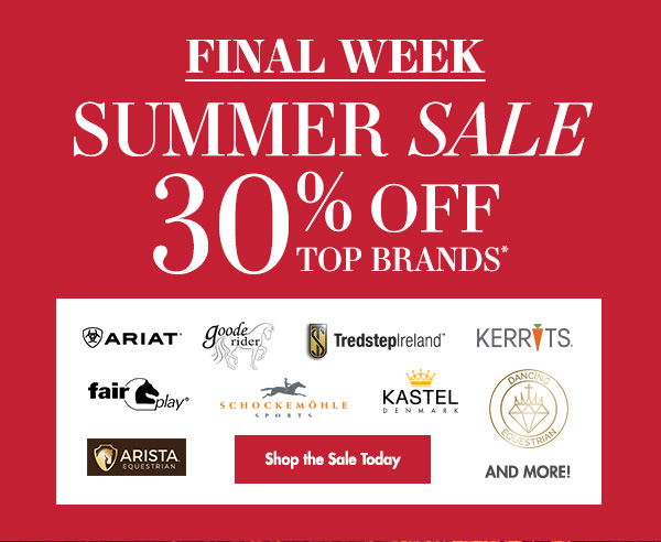 Final Week of Summer Sale: Save 30% Off Top Brands