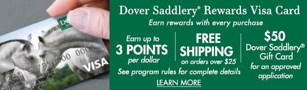 Introducing the Dover Saddlery Rewards Visa Card!