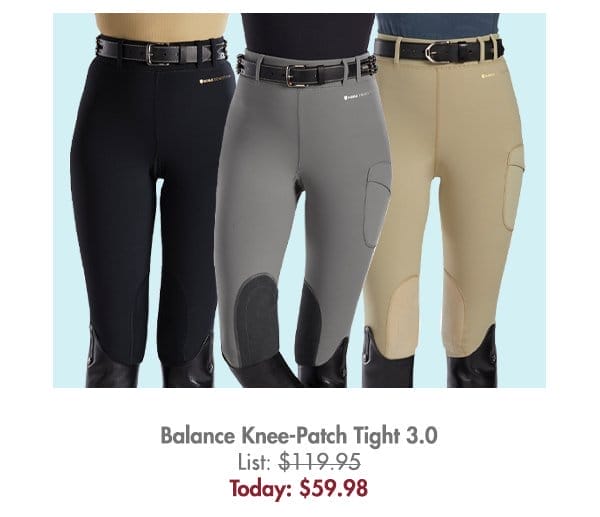 Noble Equestrian™ Ladies’ Balance Knee-Patch Tight 3.0 - \\$59.98