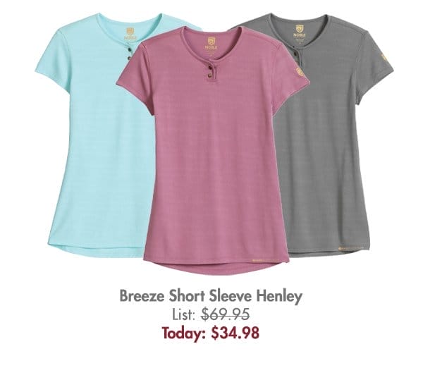 Noble Equestrian™ Ladies’ Breeze Short Sleeve Henley - \\$34.98