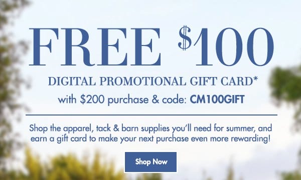 Free \\$100 Digital Promotional Gift Card With \\$200+ Purchase and Code CM100GIFT